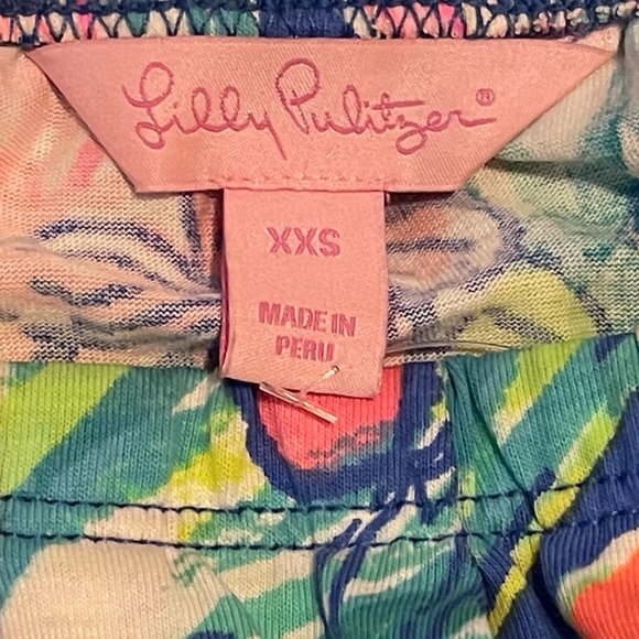 Lilly Pulitzer Windsor Strapless Dress In Bennet Blue Surf Gypsea Swim Size XXS - Picture 4 of 7